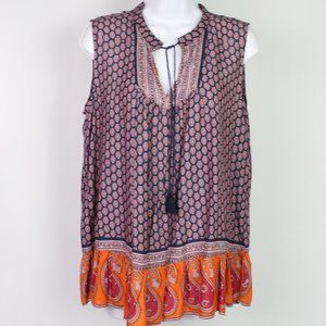 BeachLunchLounge boho tunic tank top blue orange
